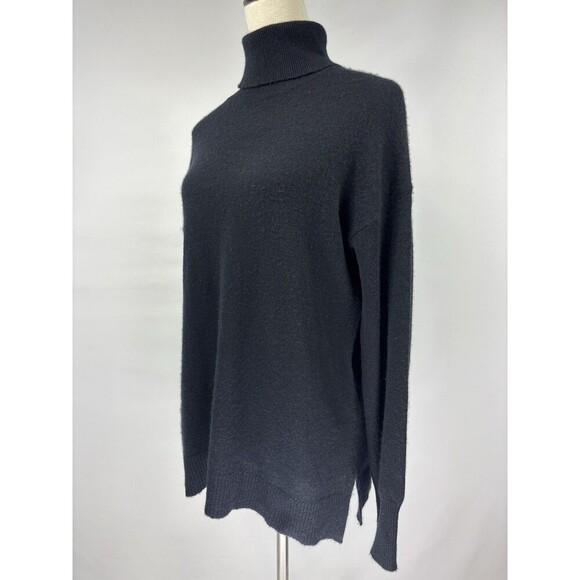 Nordstrom Turtleneck Sweater Black Medium Long Sleeve Soft Stretch Quiet Luxury - Picture 9 of 9